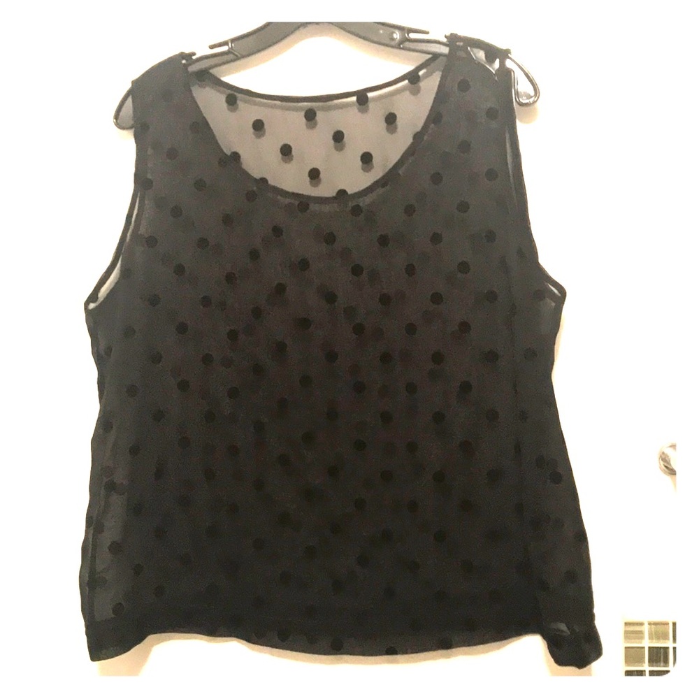 American Apparel Chiffon Tank with Polka Dots